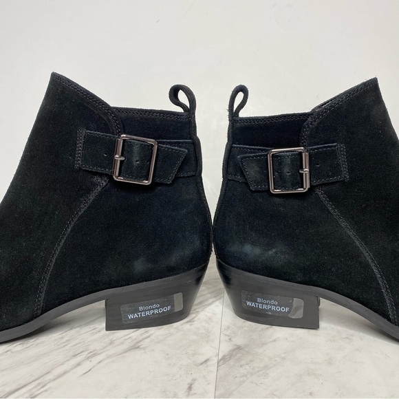 New! Blondo Saddie Waterproof Black Suede Bootie 7M - Picture 8 of 14